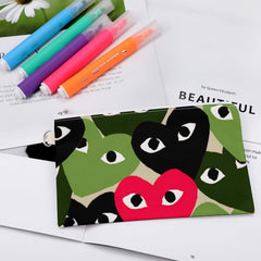 Comme Des GarÇons Play Large Capacity Coin Purse, Convenient to Carry, Canvas Wallet, Small Item, Fashionable, Cute, Popular Product