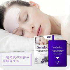 SULADEC Lavender Forehead Wrinkle Mask   Moisturizing Forehead Patch, Forehead Wrinkles Wrinkle Patch for Overnight Sleeping Facial Firming Flush Seal, Hydrogel Technology, Natural Ingredients, Pack of 5