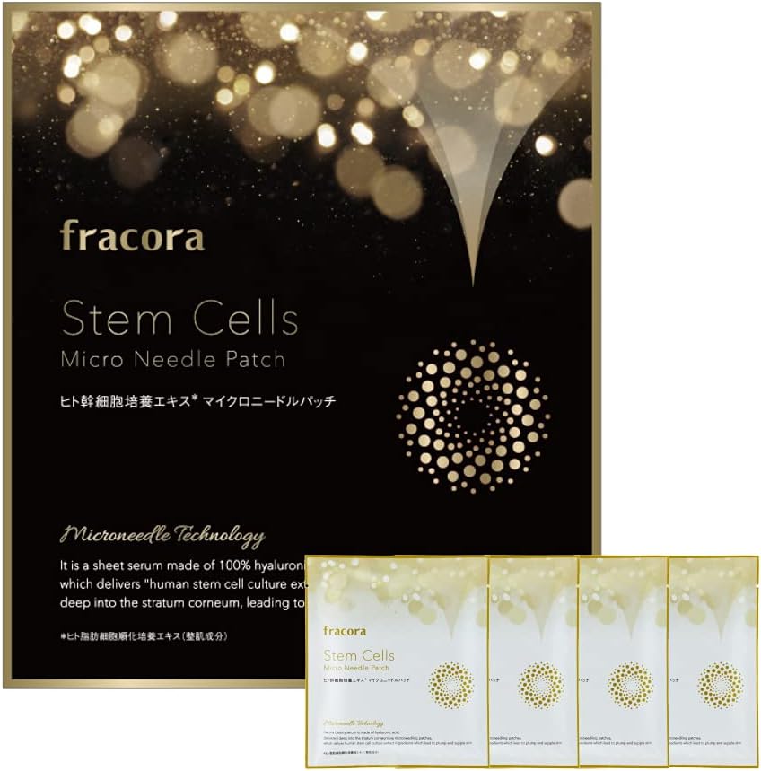 Fracora Human Stem Cell Culture Extract, Microneedle Patch, 2 Sheets x 4 Bags (4 Doses)