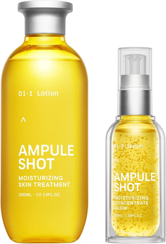 Ampoule Shot Moisturizing Skin Treatment Lotion   Concentrate Glow Serum Set of 2