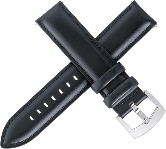 Watch Band, Watch Band, 0.7 inch (18 mm), 0.7 inch (19 mm), 0.8 inch (20 mm), 0.8 inch (21 mm), 0.9 inch (22 mm), Genuine Leather Watch Band, Quick Release, No Tools Required, Elegant, Calf Leather, Sweat Proof, Tactile Lining, Watch Strap