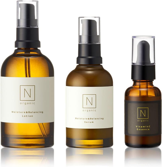 [Japanese Moisturizing] Lotion, Beauty Emulsion, Vitamin C Serum N organic Moisture   Balancing Lotion 100ml Serum 60ml VC Essence 30g Set