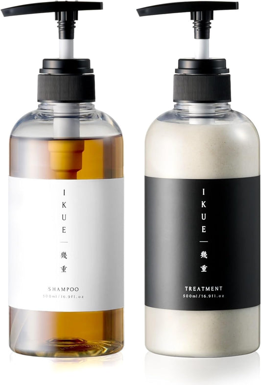 [Japanese Shampoo and Conditioner] IKUE Ikue Shampoo   Treatment 500ml set Salon Quality Dense Foam Amino Acid Sensitive Skin Hematine