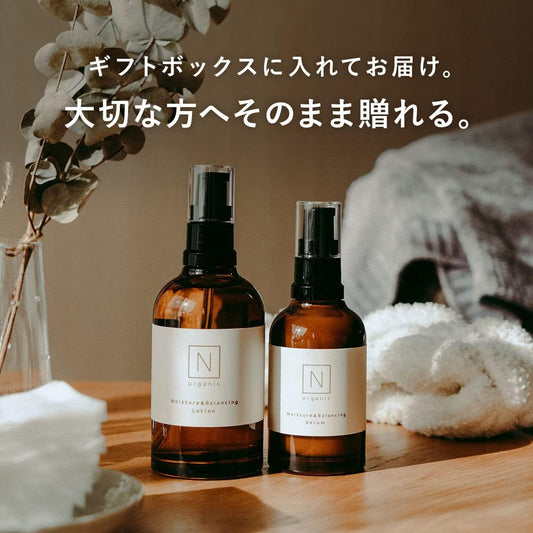 [Japanese Moisturizing] N organic Gift Box Moisture   Balancing Lotion 100ml Serum 60ml Set Lotion Beauty Emulsion Mother's Day Gift