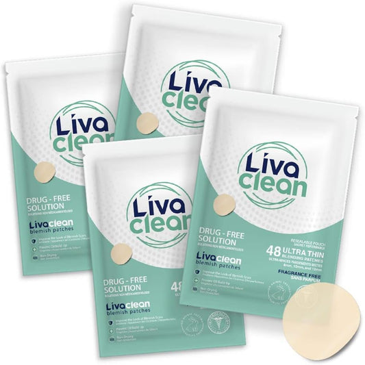 4 Pack (192 Count) Liverclean Spot Hydro Colloid Patch Seal - Patch - Hero Piece Out Mighty Miracle Patch - Cover - Bandai Hydro Colloid Bandage