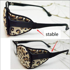 Children Adult Visual Sensory Recovery Silk Eye Patch for Glasses Strength Corrective Lazy Eye Fashionable (Lopard), Braun