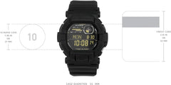 CASIO G-SHOCK Men's Digital Watch Vibration GD-350-1B Black Overseas Model Reimported Product