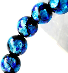 Type A Luminous Firefly Glass, Blue, 0.4 inches (10 mm), Dragonfly Stone, Blue, Okinawa, Souvenir