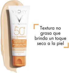 Vichy Ideal Soleil Cream Leather Perfecter Cream SPF 50+ Sunscreen - 50ml of Facial Protection