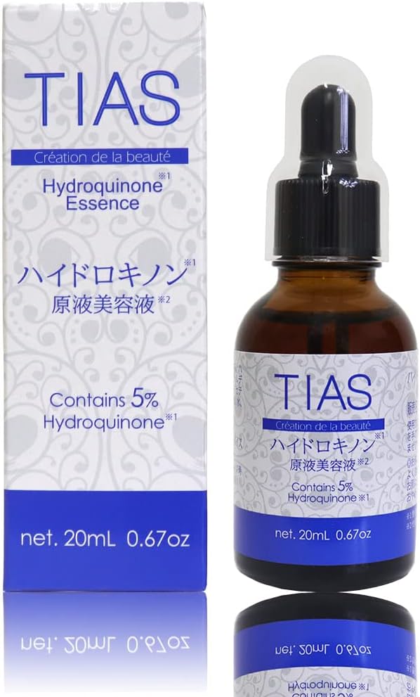 Pure Hydroquinone 5% Formulation, Large Capacity, 0.7 fl oz (20 ml), TIAS Solution Essence, Made in Japan, High Concentration Beauty Essence for Skin