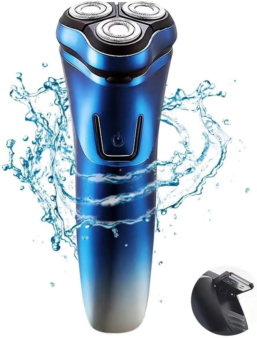 Rs370 Men's Electric Shaver, Electric Shaver, Electric Shaver, IPX7 Waterproof, Ultra Thin Mesh Blades, 3 Head Rotation, Deep Shaving, Low Noise, Washable, Wet and Dry Use, USB Rechargeable, Japanese Instruction Manual Included, Birthday Gift for Men