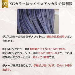 Kyogoku IROME Hair Color, Platinum Silver, Bleached On, Quasi Drug, 1 Plant, High Tone, Fashionable Dyeing