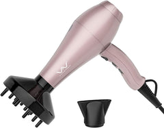 VAV 1200W Hair Dryer, Far Infrared and Negative Ion Dryer, Wind Temperature   Air Volume 6 Set, Professional High Air Flow   Home Use (Pink)