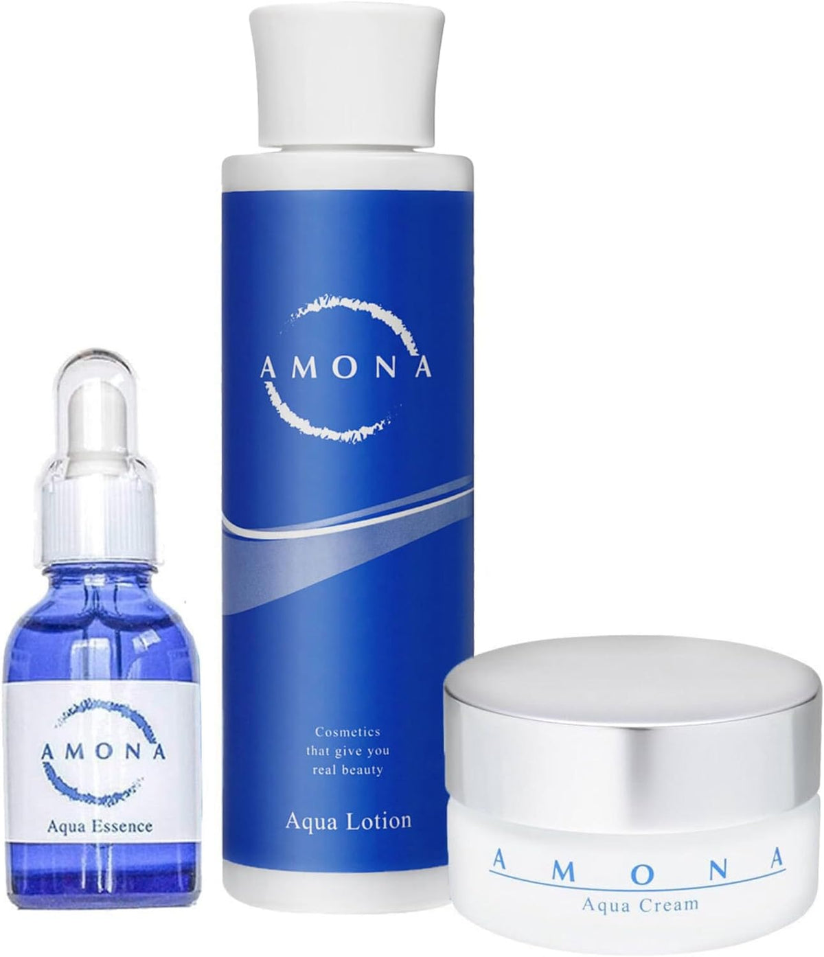 AMONA Skin Care Set, Lotion, Serum, Moisturizing Cream, Cosmetics Set, Human Stem Cells, Exosome, NMN, Ceramide, Raw Placenta, Deer, Niacinamide, Retinol, Aging Care, Moisturizing, Additive-Free, Made