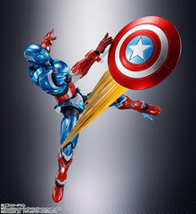 S.H. Figuarts Captain America (Tech On The Avengers), Approx. 6.1 inches (155 mm), PVC, ABS,   Die Cast Pre-Painted Action Figure