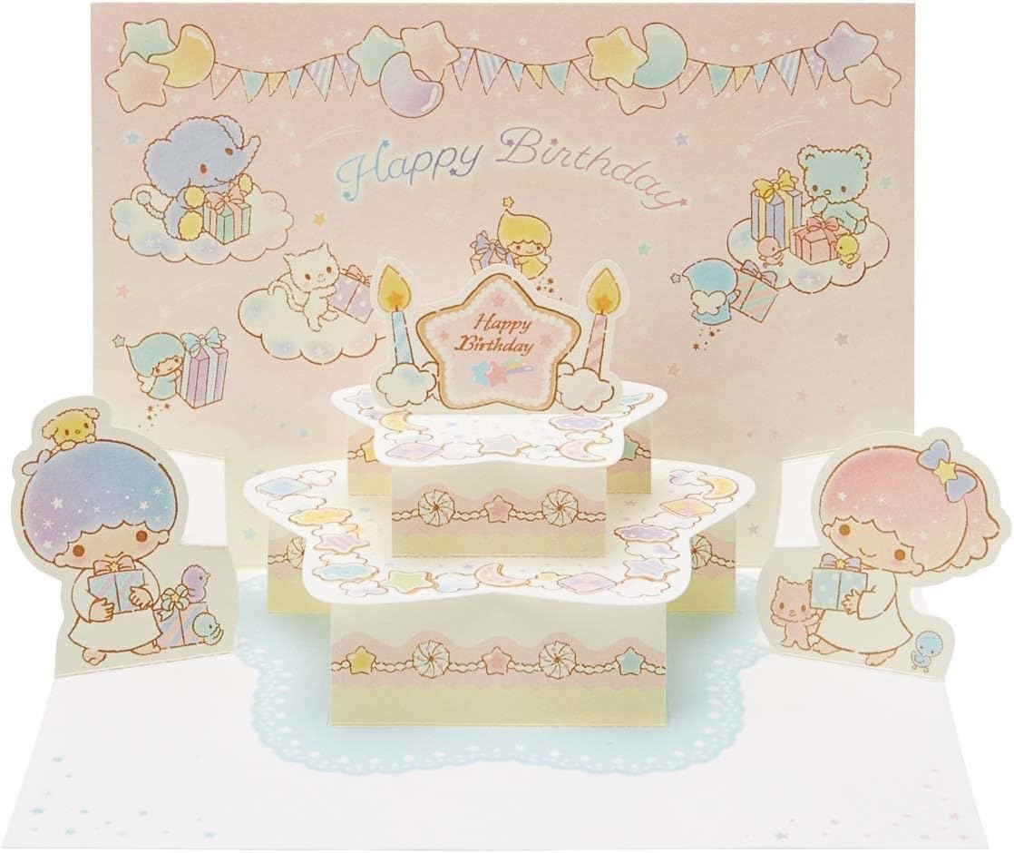 Sanrio BD43-0 L 343 428396 Little Twin Stars Birthday Cake