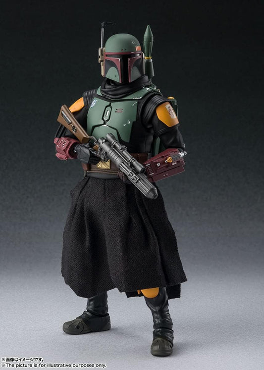 S.H. Figuarts Star Wars The Mandalorian Boba Fett, Approx. 6.1 inches (155 mm), ABS   PVC   Fabric, Pre-painted Action Figure