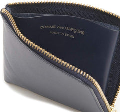 Classic Leather Wallet SA3100 Men's Women's Navy Blue BL Parallel Import, navy