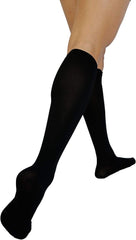 Protect X Men's Toe Compression Socks, Strong Compression Assist (Under Knee, M-L) Black