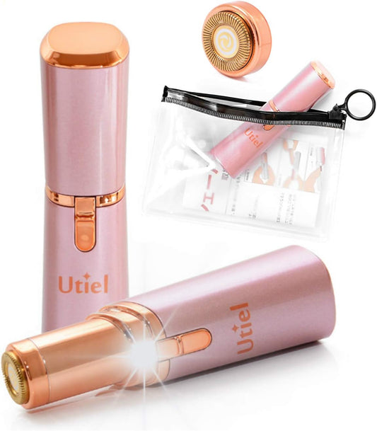 Utiel Women's Shaver, Electric Pouch, Includes Replacement Blades, Waterproof, Hair/Face/Shaving, Battery-Operated, Japanese Instruction Manual (English Language Not Guaranteed)