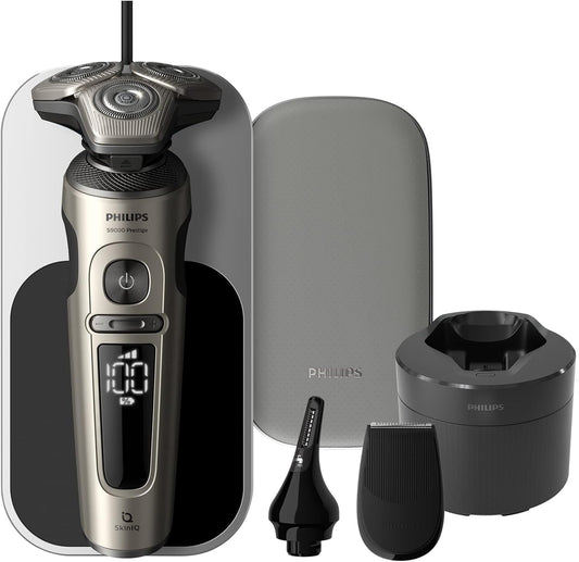 Philips 9000 Series Prestige Men's Electric Shaver with Washer, Electric Shaver, 72 Blades, Personal Fit Shaving/Skin Protection Technology Pro, Rotating, Bath Shaving   Washable, SP9883/36 (Amazon.co.jp Exclusive)