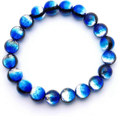 Yonaguni Blue Firefly Glass 10mm Luminous Bracelet, Okinawa Souvenir, Yonaguni Island