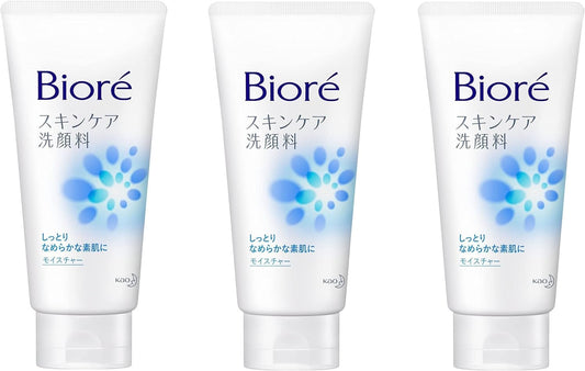 Biore Skin Care Facial Cleanser, Moisture, 4.6 oz (130 g), Set of 3, 4.5 oz (130 g) (3 x 3)