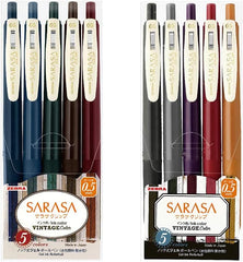 Zebra Gel Ballpoint Pen Sarasa Clip 0.5 Vintage 10 Colors JJ15-10C-VI-VI2-AZ