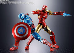 S.H. Figuarts Captain America (Tech On The Avengers), Approx. 6.1 inches (155 mm), PVC, ABS,   Die Cast Pre-Painted Action Figure