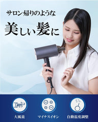 mode-A Hair Dryer, Negative Ion, Quick Drying, Large Airflow, Black