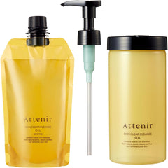 Athenia (Attenir) Skin Clear Cleansing Oil Aroma Type (Ecopack / 11.8 fl oz (350 ml) / 4 Months Refill, Pump, Bottle Set, Cleansing Oil