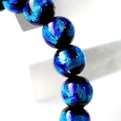 Type A Luminous Firefly Glass, Blue, 0.3 inches (8 mm), Dragonfly Stone, Blue, Okinawa, Souvenir