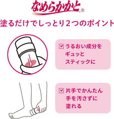 Kobayashi Pharmaceutical Heel-Chan S-M Size 1 Pair + Smooth Stick 1.1 oz (30 g) Heel Care Set, Smooth Heels, Moist