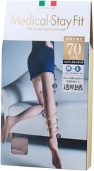 Compression Elastic Stockings, Slim and Beautiful Legs, Medical Stay Fit, 70 Denier, Made in Italy, Medical-Stay Fit, Transparent, Skin-Feeling, Pantyhose, Women's, Beautiful Legs, Just Wear It