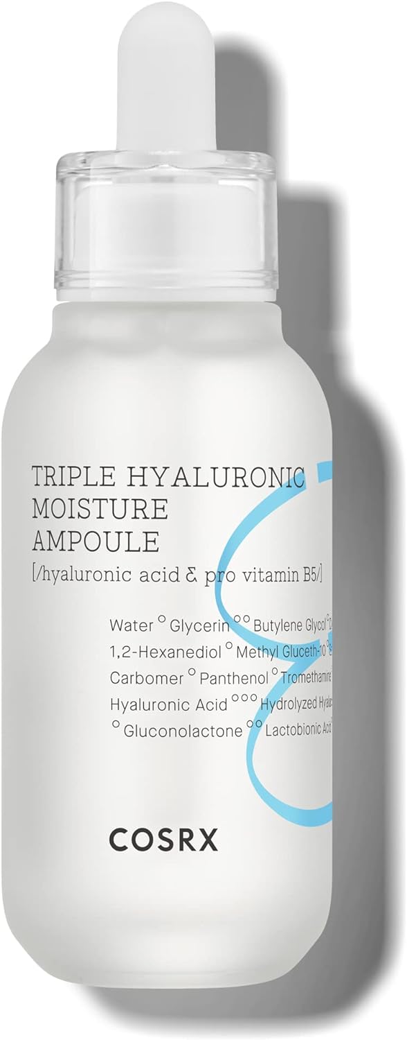 COSRX Hydraium Hyaluronic Moisture Ampoule 40ml Hyaluronic Acid Hydration Serum Milky Lotion Dry Skin Sensitive Skin Vitamin B5 D-Panthenol Allantoin Skin Barrier Protection Moisture Barrier