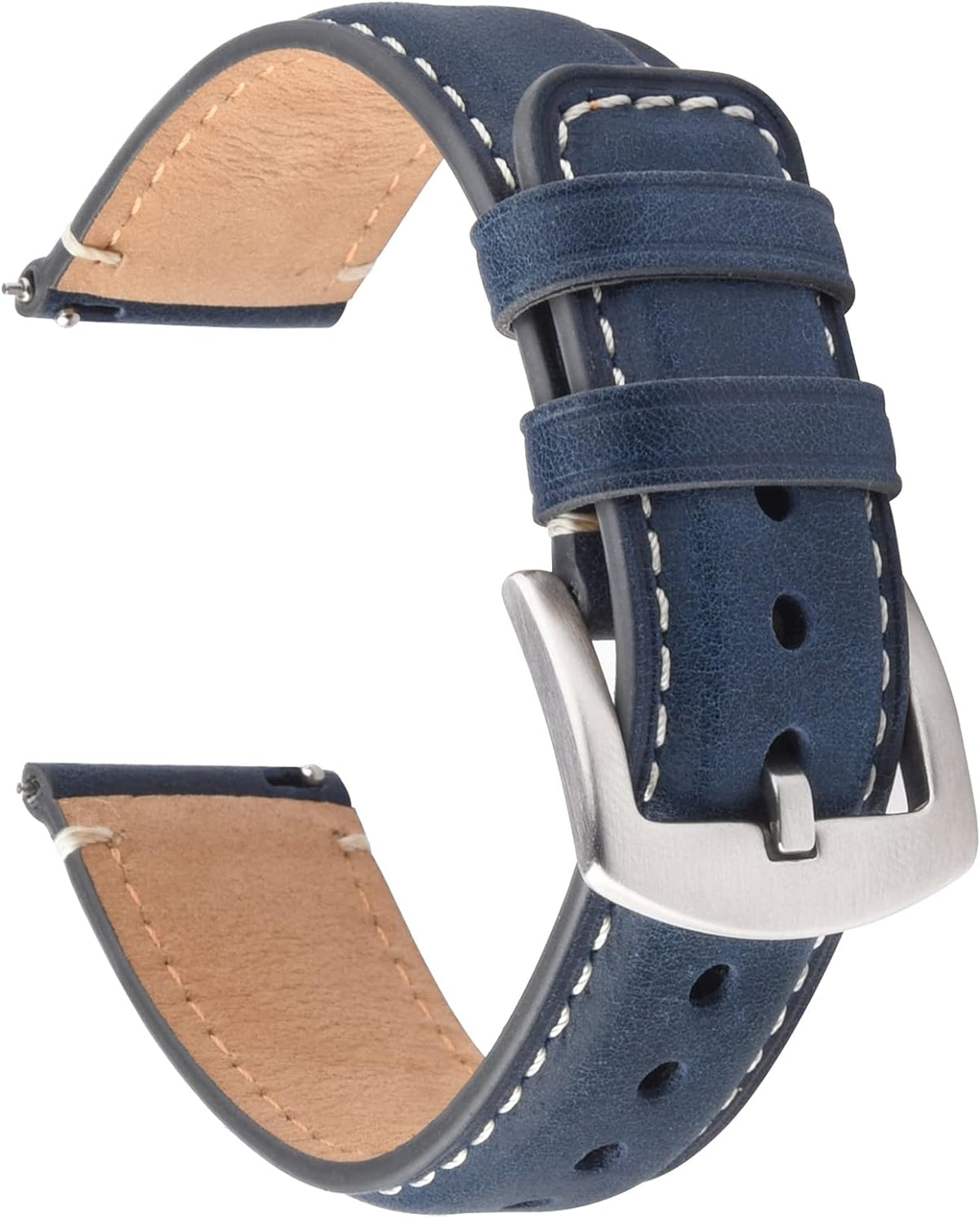 Watch Band Strap 18mm 20mm 22mm Watch Band Genuine Leather Watch Strap Oil Wax Leather Strap Band Replacement Band Leather Watch Strap Business Strap Unisex Replacement