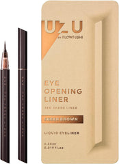 UZU BY FLOWFUSHI Limited 38℃ Shade Liner, Sheer Brown, Liquid Eyeliner, Shadow Color Liner, Double Liner, Off Hot Water, Alcohol Free, Paraben Free