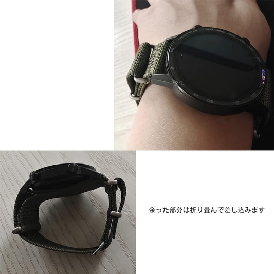 Watch Band, 0.71, 0.8, 0.9 inches (18, 20, 22 mm), Nylon Braided Premium Band, Lightweight Fit, Breathable, Quick Drying, Easy Installation, 4 Color Choice