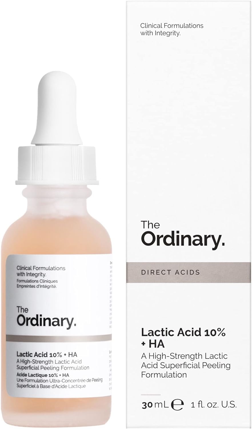 The Ordinary. Lactic Acid 10% + Hialuronyc Acid 10%. Exfoliating Serum 30 ml