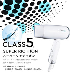 Agetsuya Super Rich Ion Hair Dryer AG-0003 Dryer, Large Airflow, Negative Ion, Quick Drying, White