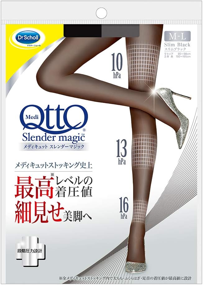 MediQttO Slender Magic Black Stockings 1 Pc , , ,