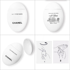 CHANEL Chanel Hand Cream Gift Set Female Present Initial Engraved La Crème Man 1.7 fl oz (50 ml) Cosmetics Hand Care Moisturizing LA CRÈME MAIN Rich Scarf Included Wrapped (Initial: H)