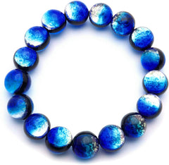 Yonaguni Blue Firefly Glass 12mm Luminous Bracelet, Okinawa Souvenir, Yonaguni Island