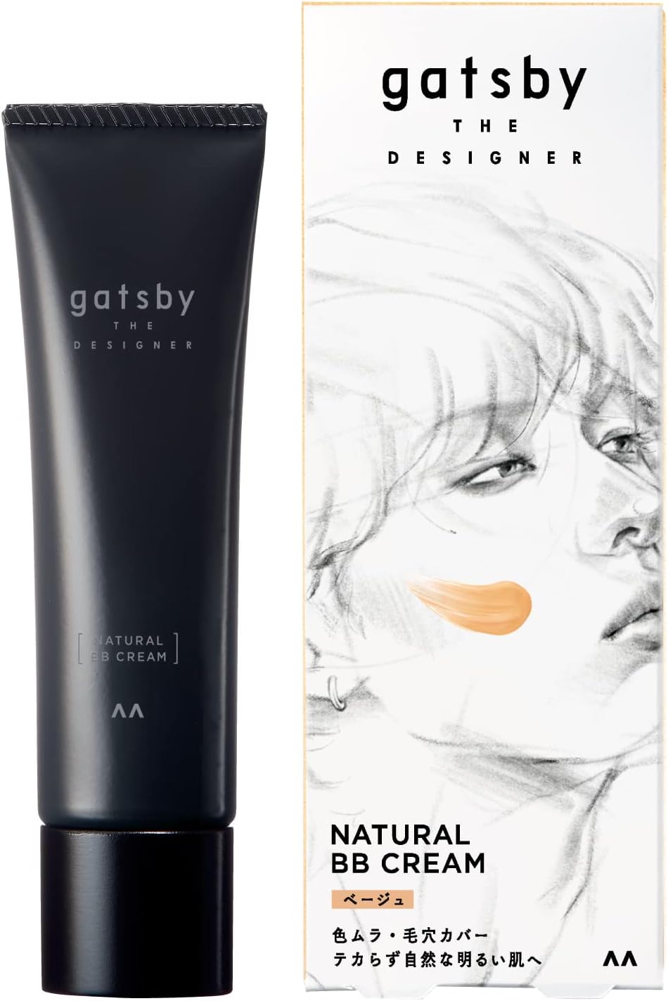 Gatsby The Designer Natural BB Cream, Beige, Men's Cosmetics, Foundation, Acne Scars, Redness, For Pores