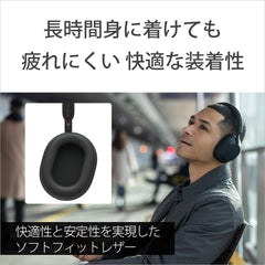 Sony Wireless Noise Cancelling Stereo Headphones WH-1000XM5: Improved Noise-Cancelling Performance/ Amazon Alexa Built-In / Improved Calling Performance/ Soft-Fit Leather for Superior Sound Insulation/Black WH1000XM5 BM