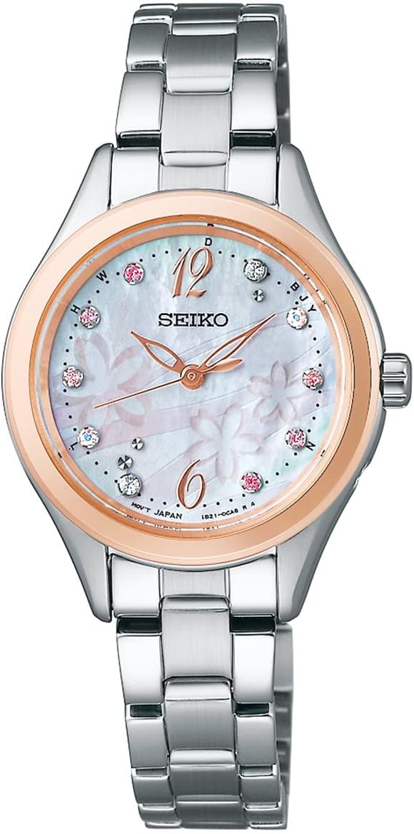 2023 SAKURA Blooming Limited Edition SWFH122 Women's Watch, Silver, silver + pink gold, Bracelet Type