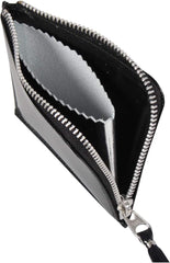 L-shaped zipper coin case for men MILLOR INSIDE SA3100MI Black/Silver parallel import goods