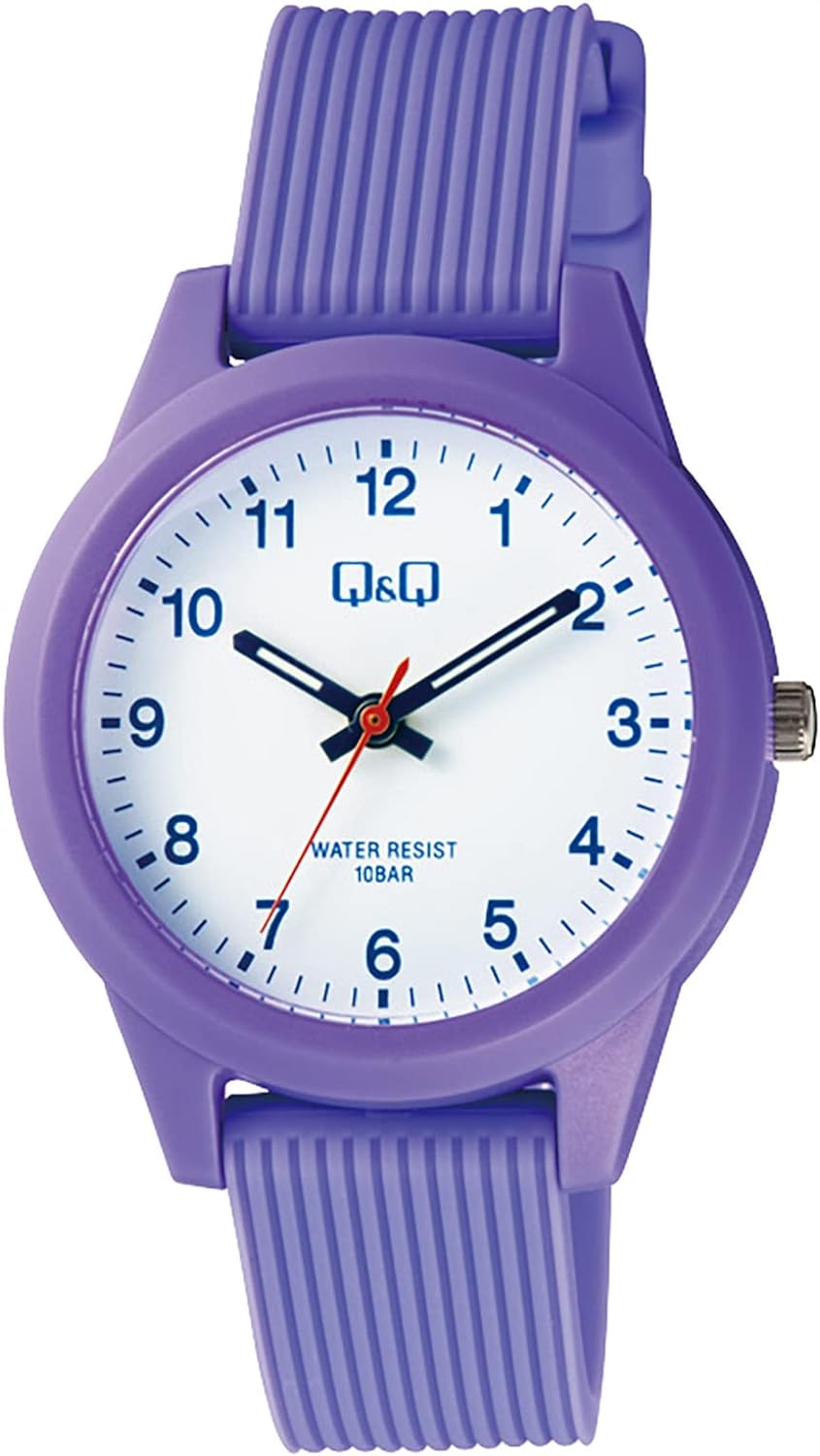 Cue   Cue V01A-021VK Women's Analog Color Watch, Waterproof, Urethane Strap, Purple, purple