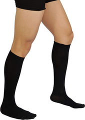 Protect X Men's Toe Compression Socks, Strong Compression Assist (Under Knee, M-L) Black