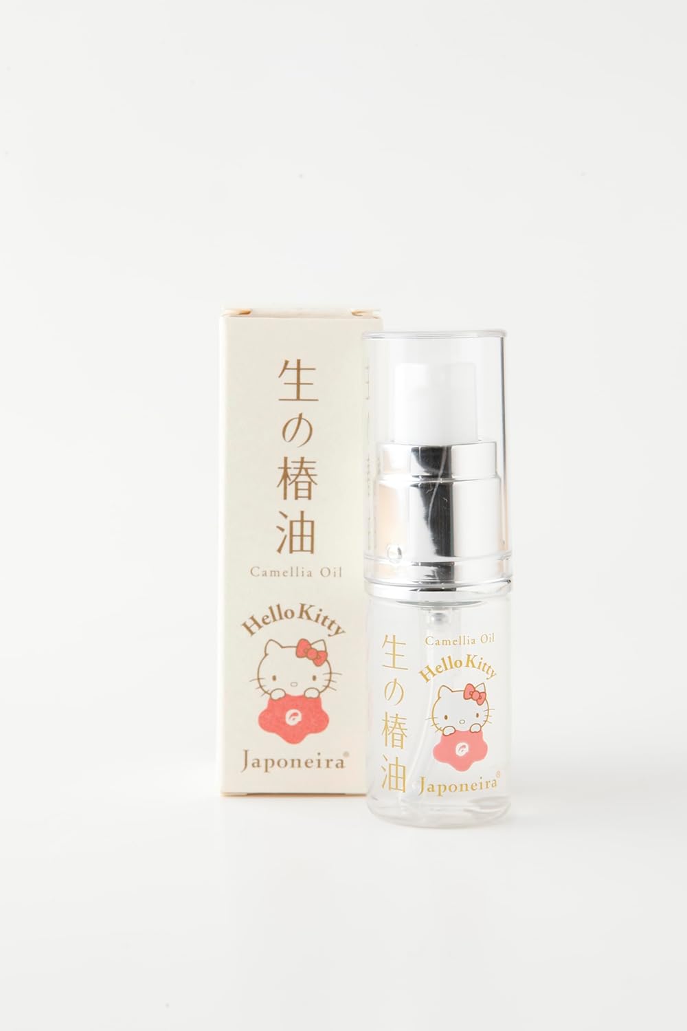 "Raw Camellia Oil" 0.5 fl oz (15 ml), Japan-made Unheated Camellia Oil, Camellia Oshima Oshima Moisturizing, Face, Skin, Hair, Whole Body, Skin Care, Dry Skin, Serum, Portable, Trial Use (1 Bottle (HELLO KITTY Collaboration))